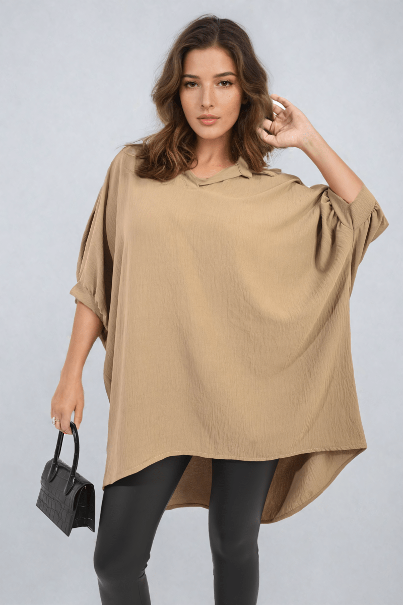 REIGN Balloon Sleeve Oversized Top - Glamoo - 