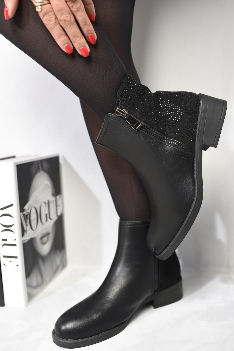 Side Zipper Chelsea Ankle Boots - Glamoo -