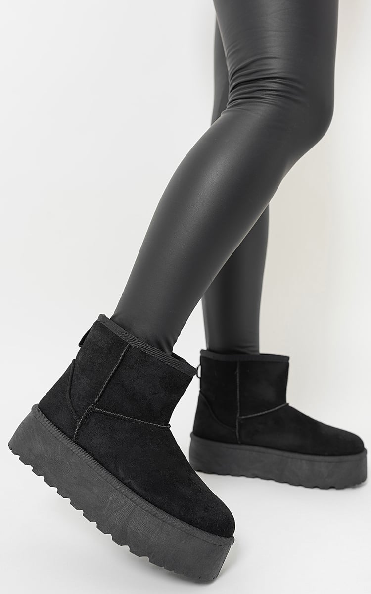 Thick Heel Platform Boots - Glamoo - 